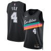 Muške NBA Dres San Antonio Spurs De Aaron Fox Nike 2025-26 City Edition Crno Swingman